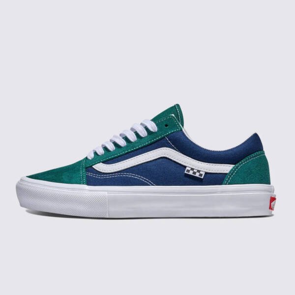Tênis Vans Old Skool Skate Tartan Green Blue