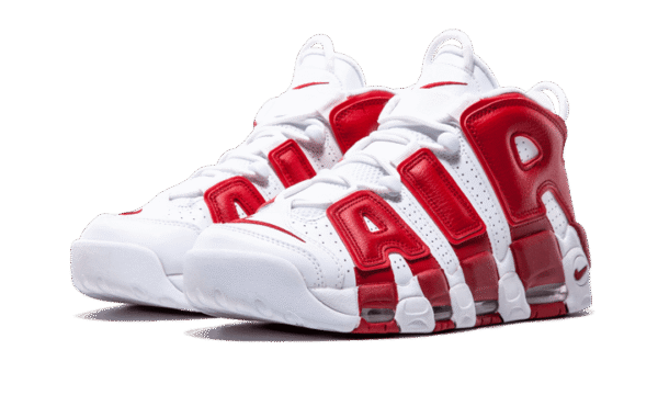Tênis Nike Air More Uptempo - Branco e Vermelho - Imagem 3