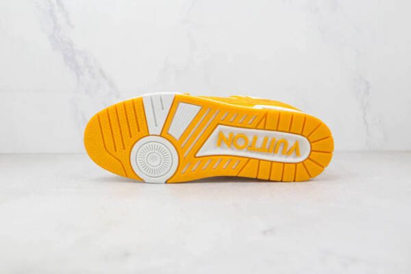 Louis Vuitton Trainer Yellow Monogram Denim White - Imagem 5