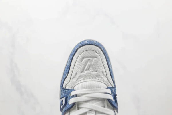 Louis Vuitton LV Trainer Monogram Denim White Blue - Imagem 5